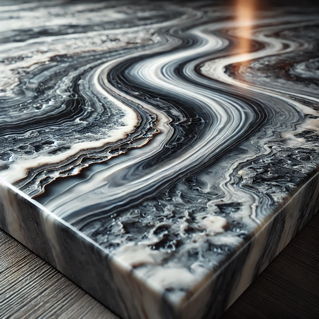 epoxy countertop close up